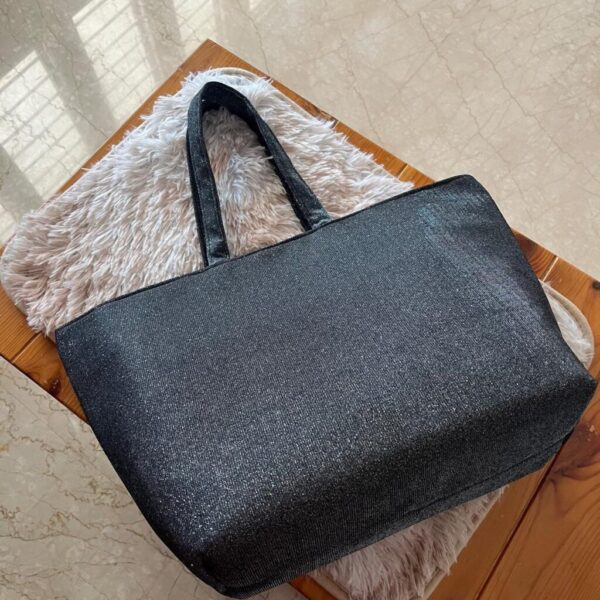 Black Shimmer Tote