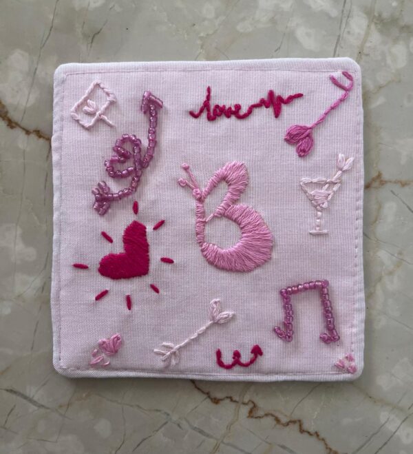 Hand embroidered Coaster