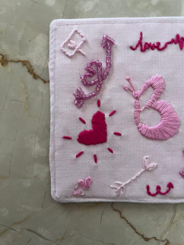 Hand embroidered Coaster