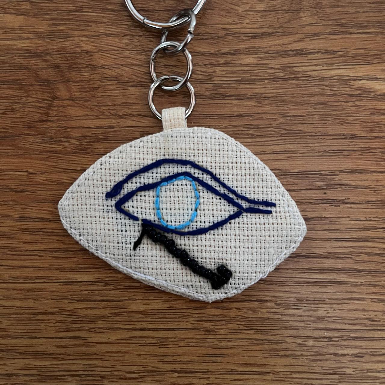Evil Eye Keychain Charm with Hamsa Hand & Pyra Eyes