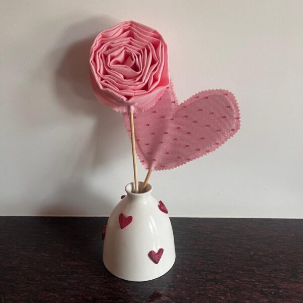 Rose and Heart Bouquet for Vase