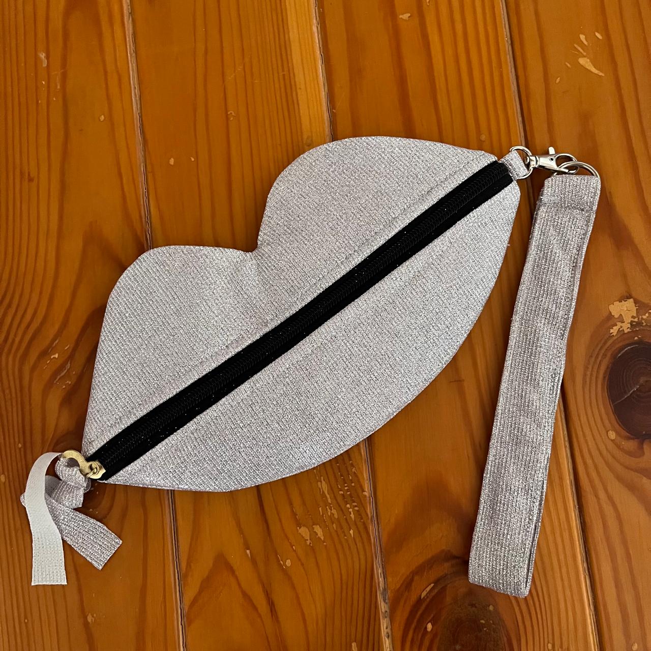 Silver Lip-Shaped Wallet