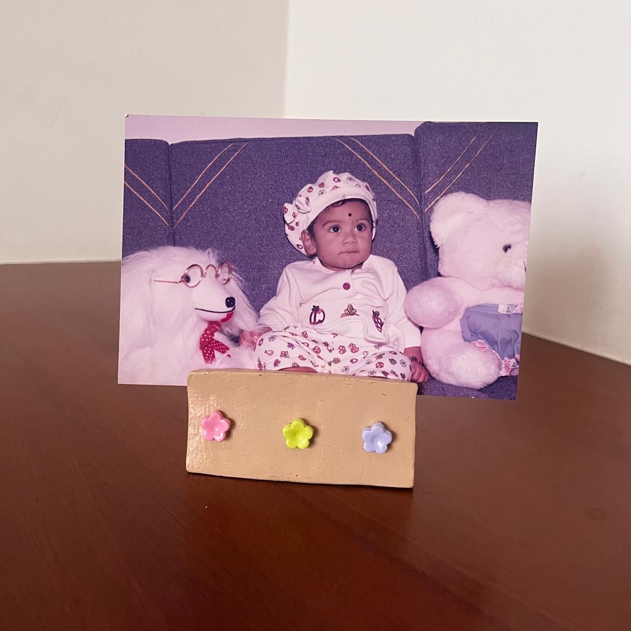 Rectangle Photo Holder with Flowers