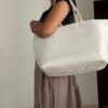 Handbag White Shimmer Tote