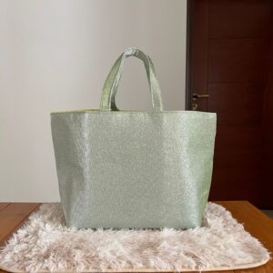 Handbag Green Shimmer Tote