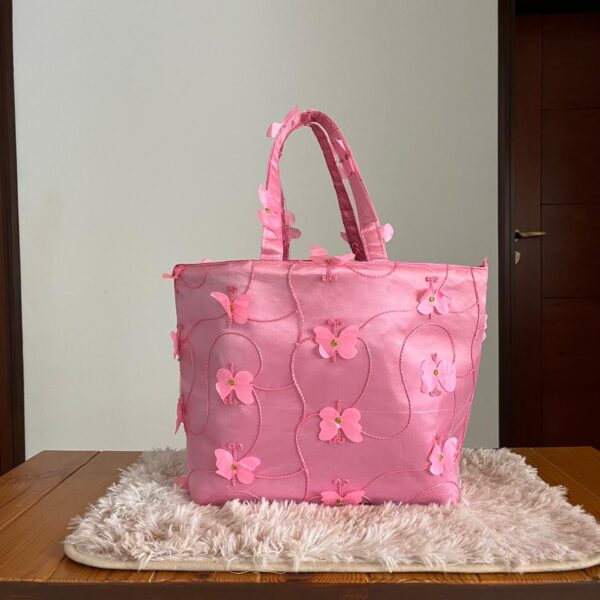 Handbag Pink Butterfly Tote