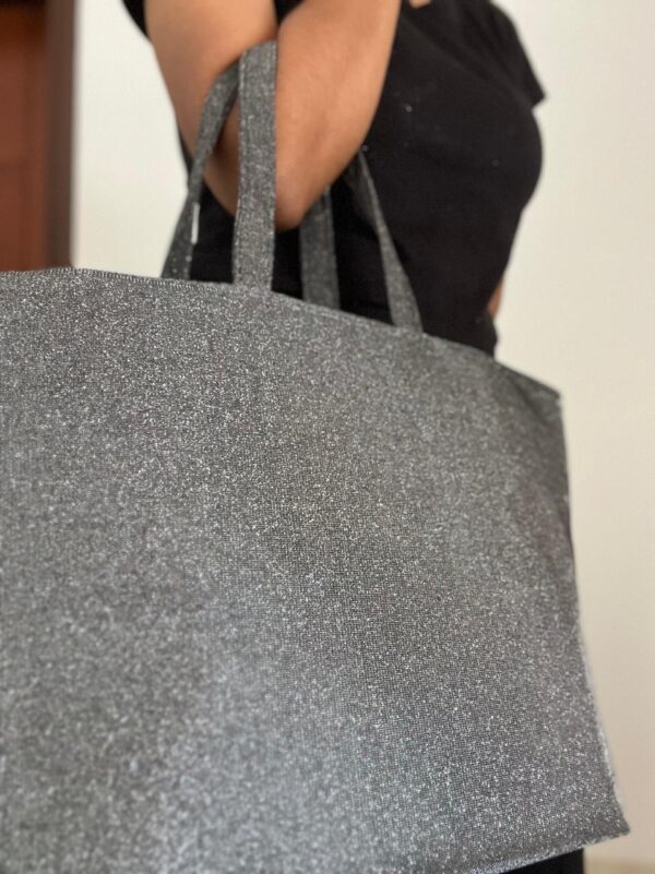 Black Shimmer Tote