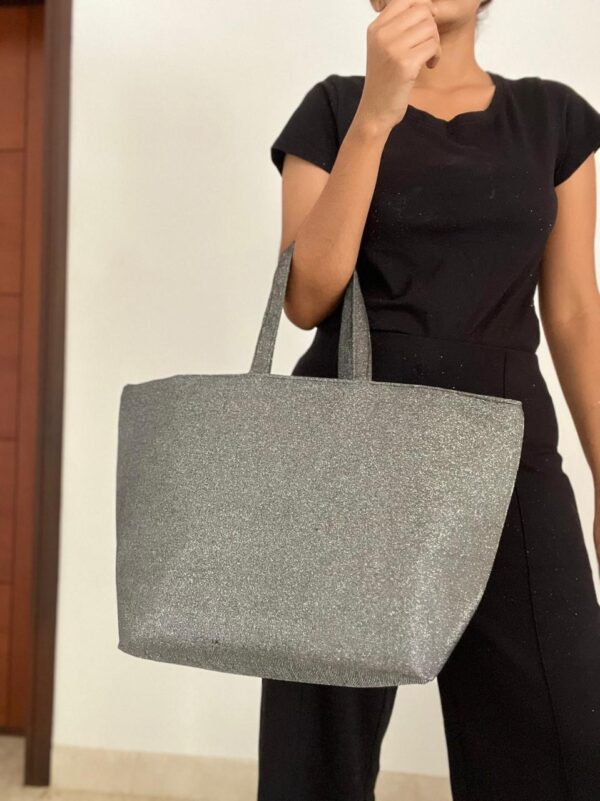 Black Shimmer Tote