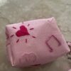 Hand Embroidered Jute Wristlet – “Happy Crush”