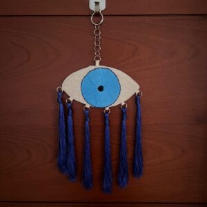 Wall hanging Evil Eye Wall Hanging with Blue Silk Tassel