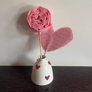 Vase Rose and Heart Bouquet for Vase