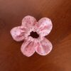 Hair tie Pink Flower Scrunchie