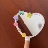 Heart Handheld Mirror with Charms